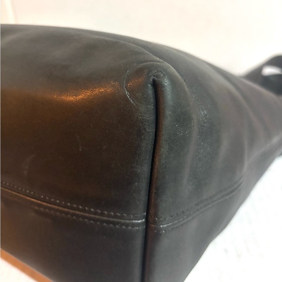 Coach vintage black leather shoulder handbag - Picture 8 of 8